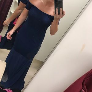 Off the shoulder formal dress